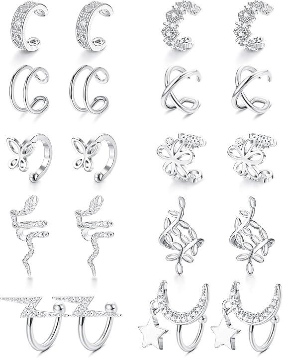 Ear cuffs  20 Pieces Ajustables