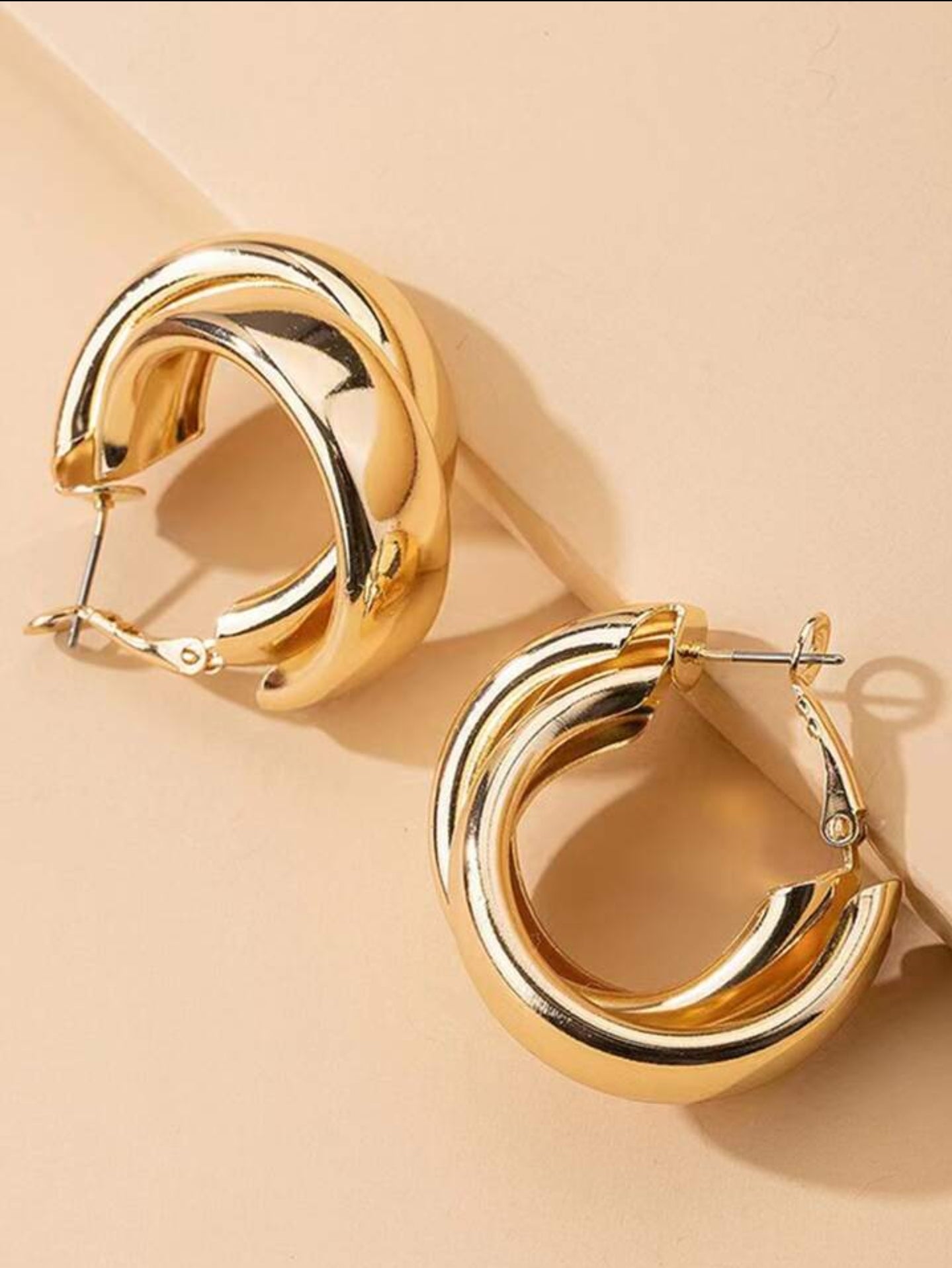 Boucles D'oreilles Géométriques Torsadées