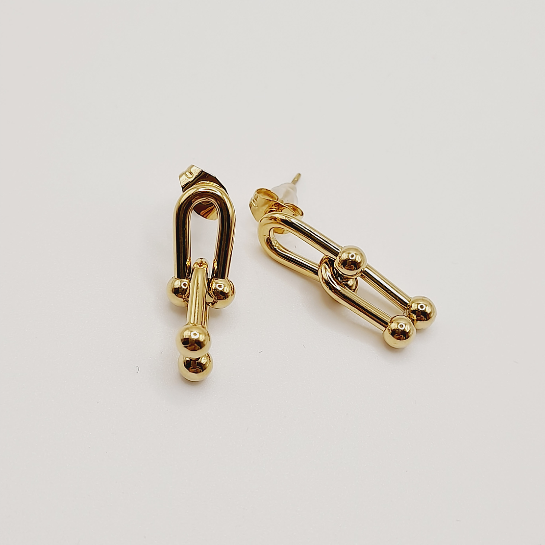 Gold Lock Earings